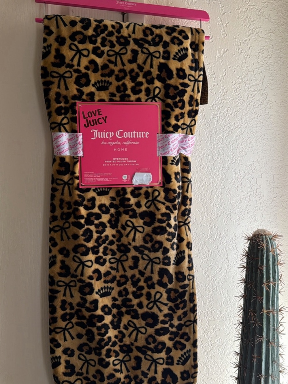 Juicy Couture Girls Leopard Bow Print Dress - Tan & Black